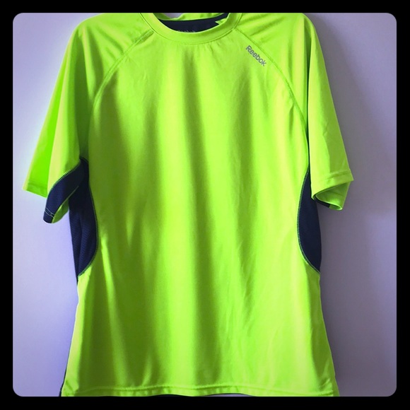 lime green reebok shirt